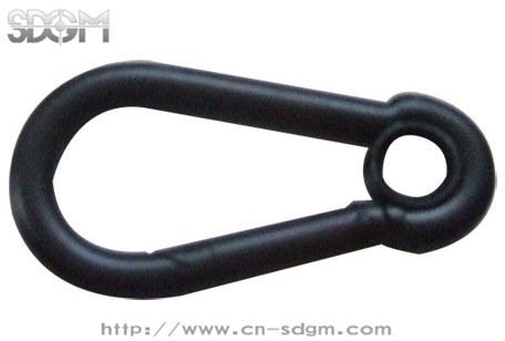 SNAP HOOK WITH EYELET BLACK COATING