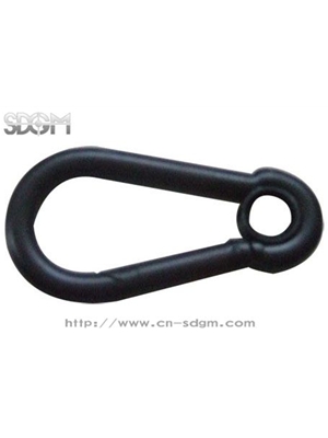 SNAP HOOK WITH EYELET BLACK COATING